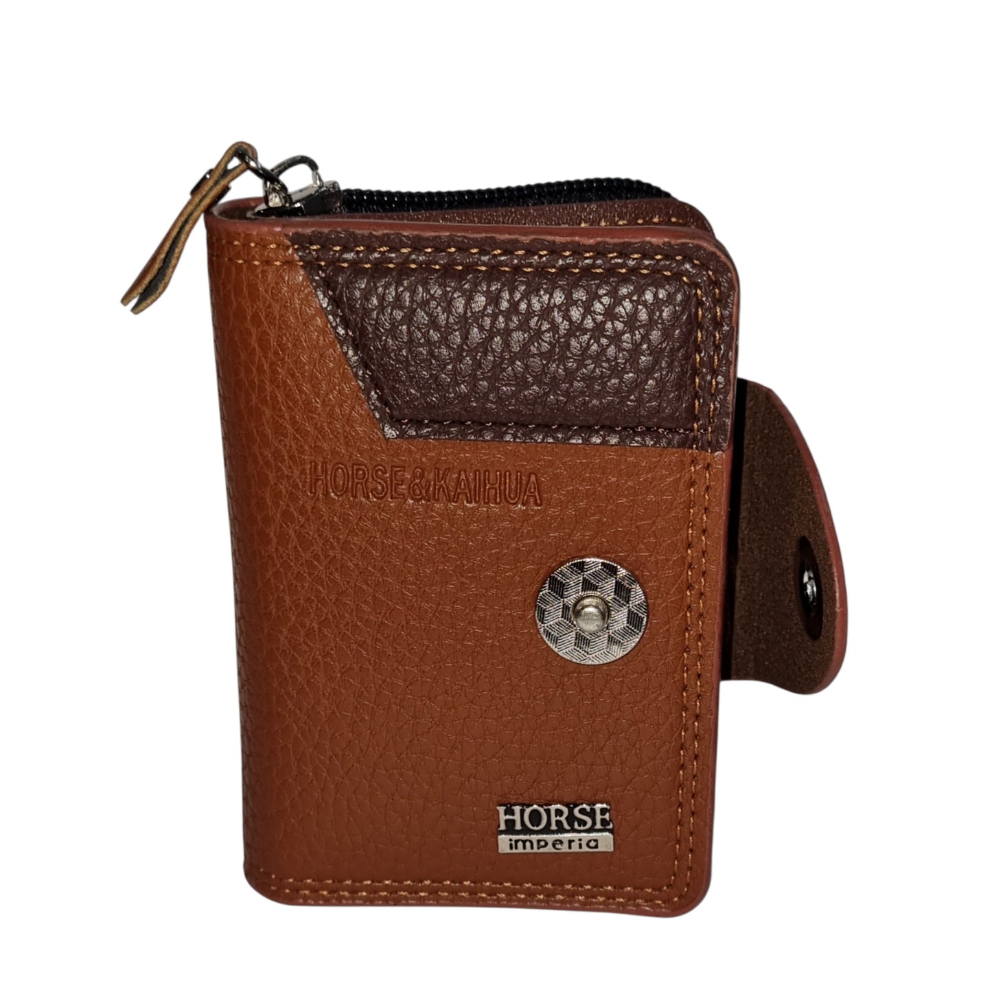 Men Accordion Compact Zipper Wallet