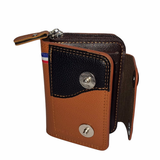 Men Accordion Compact Zipper Wallet