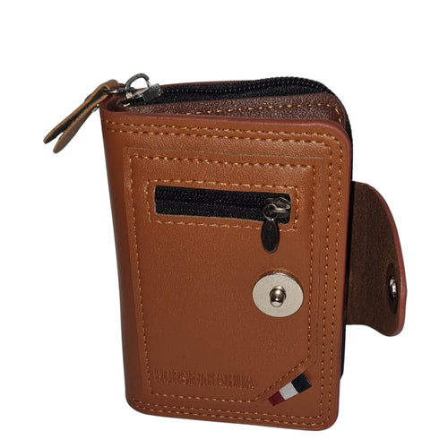 Men Accordion Compact Zipper Wallet