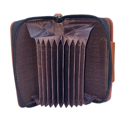 Men Accordion Compact Zipper Wallet