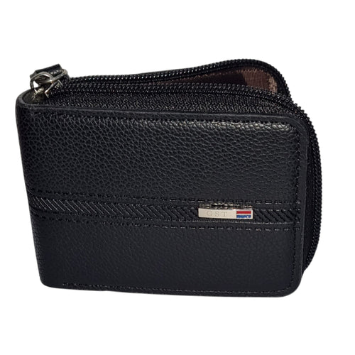 Men Accordion Compact Zipper Wallet