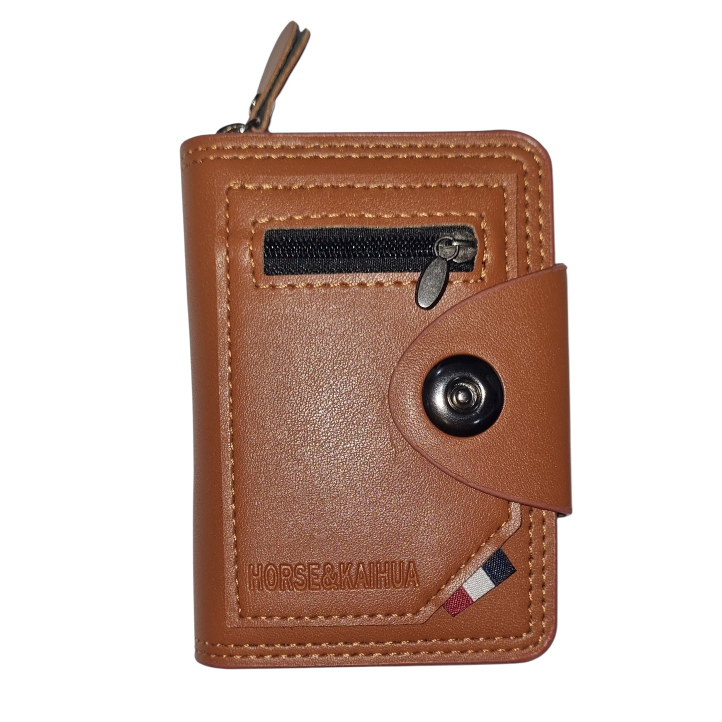 Men Accordion Compact Zipper Wallet
